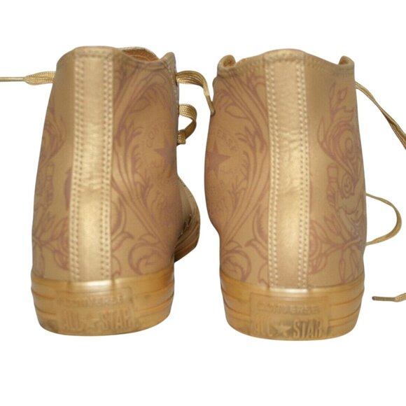 Converse Chuck Taylor Hi Laser Baroque Gold Men's Size 8 Unique Limited Edition - Picture 9 of 11